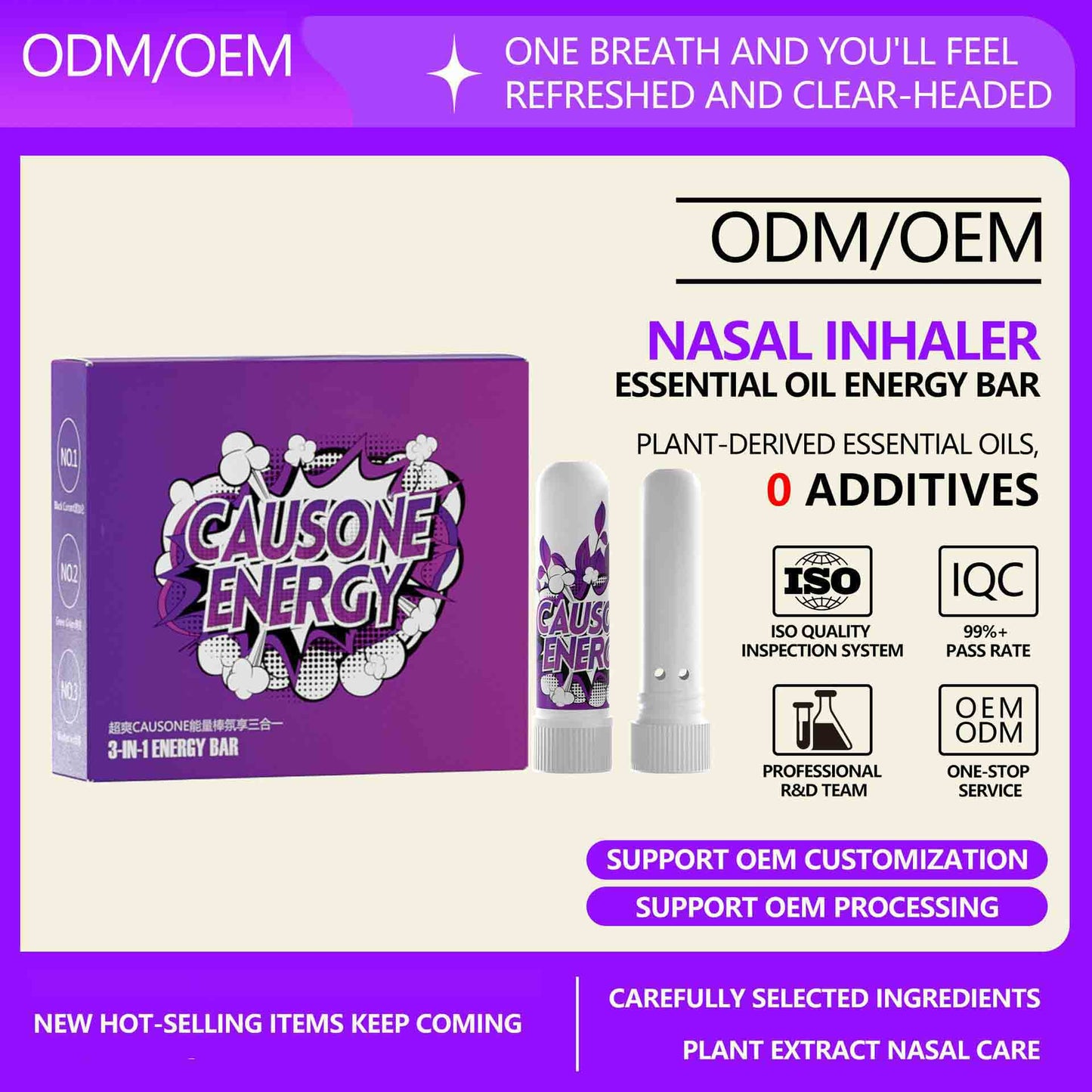 OEM/ODM Single Hole Nasal stick Inhaler