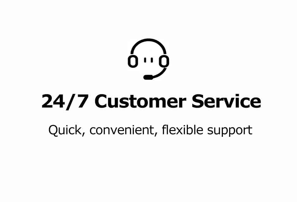Headset line icon representing round-the-clock customer service with quick and flexible support available anytime.