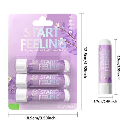 Three unit retail blister pack and single inhaler with full size measurements marked