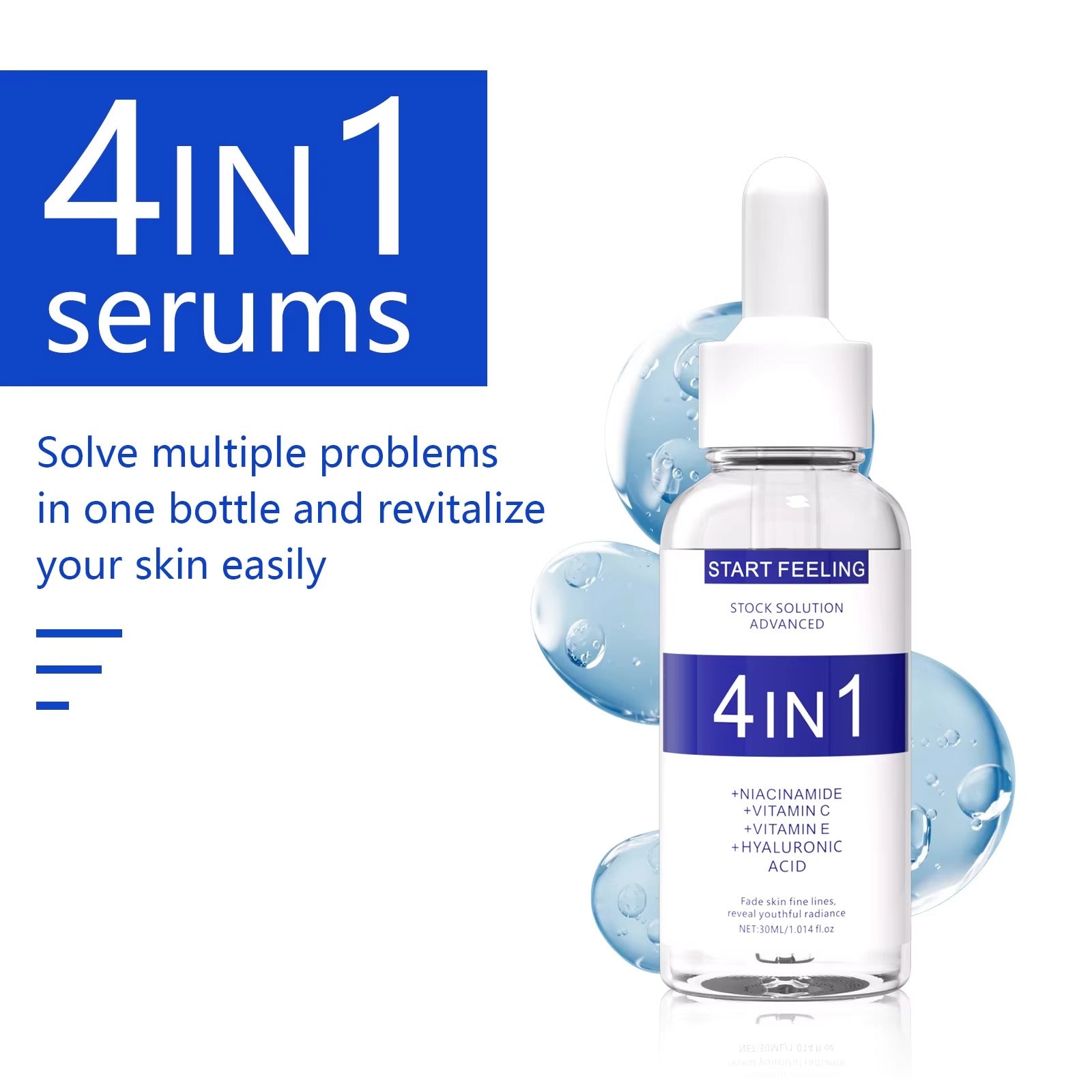 4 in 1 multi ingredient facial serum for multi skin concerns revitalizing care