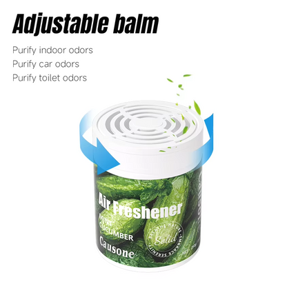 Rotatable adjustable lid solid air freshener purifies car toilet indoor odors