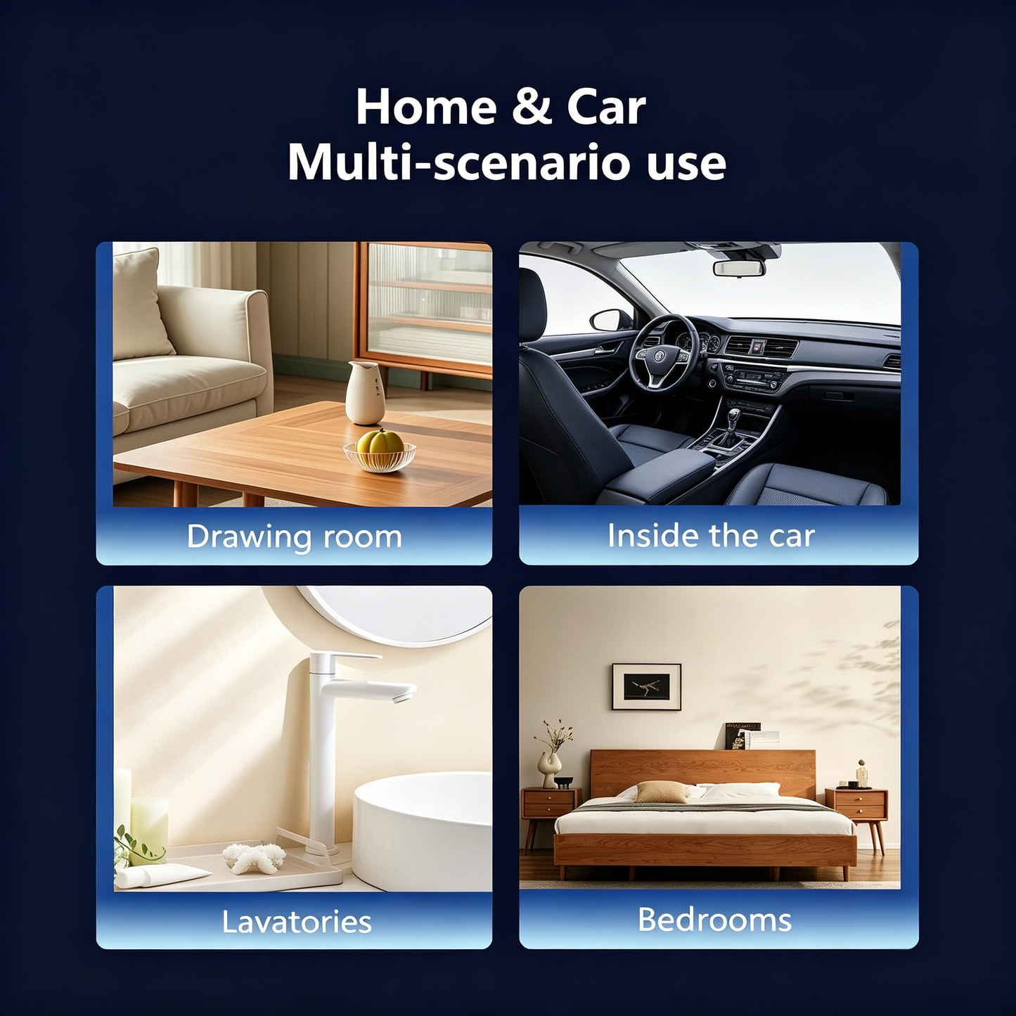 Multi usage chart for solid freshener, living room car bathroom bedroom