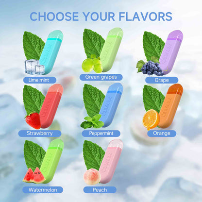 Complete flavor lineup display for portable fruit mint breath freshener sticks