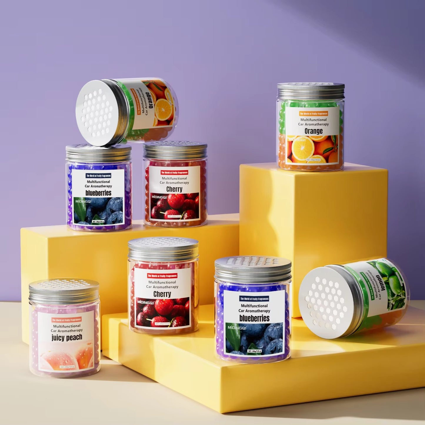 Full series fruit scented crystal beads air freshener all flavor display