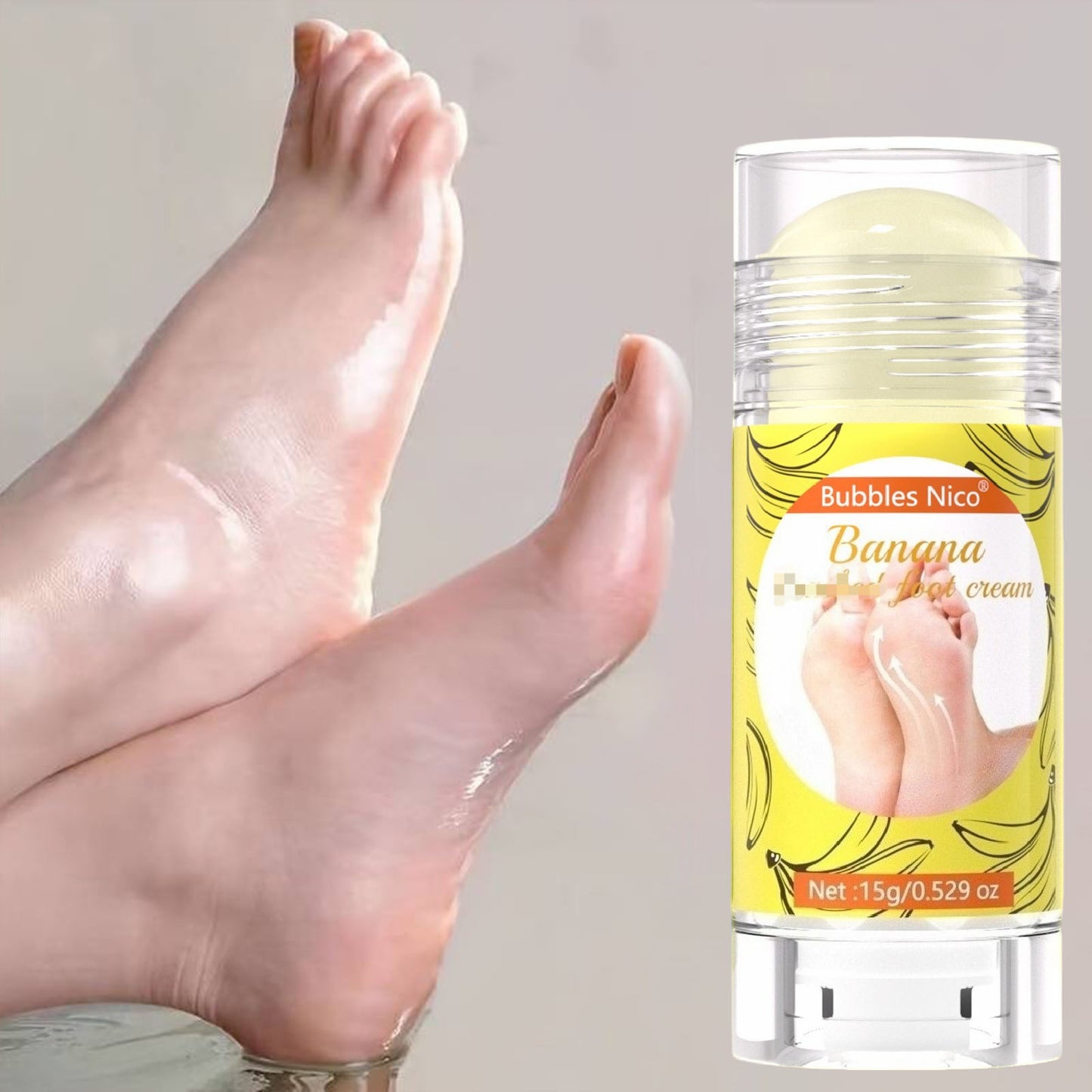Hydrating foot balm stick restores soft smooth texture to dry heels