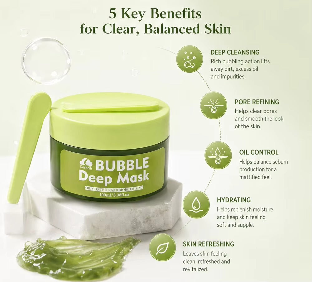 Five core skin benefits of oil balancing bubble face mask
