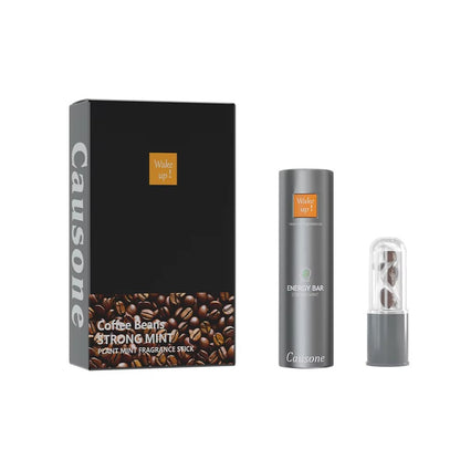 Coffee aroma portable herbal inhaler matched with printed product outer carton