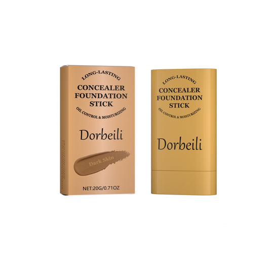 Dark tone concealer foundation stick with retail packaging box