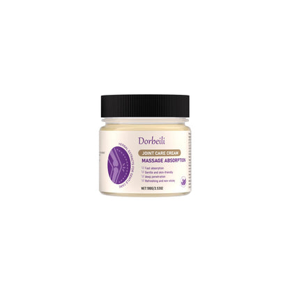 Single jar of joint care massage cream isolated on pure white background