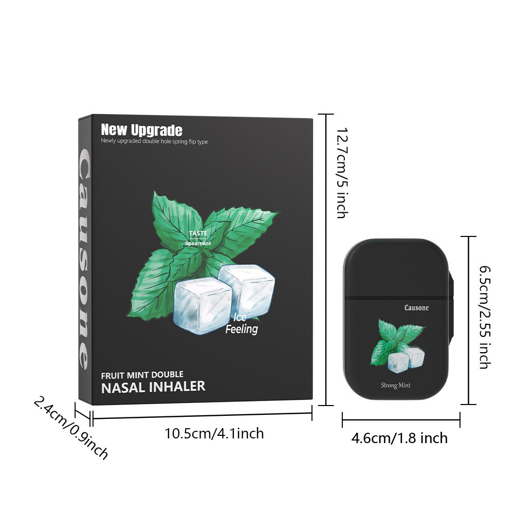 Product box and inhaler device marked with complete size dimension data
