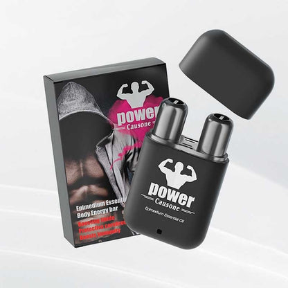 Opened portable dual-head nasal essential oil stick displayed next to its package