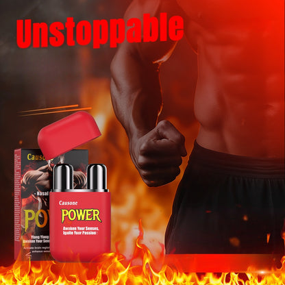 Open dual nozzle inhaler packaged set with strength themed visual layout