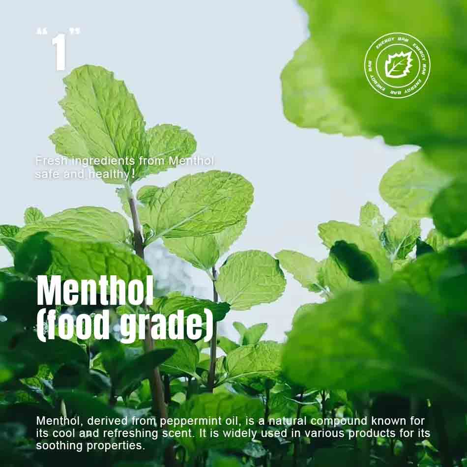 Fresh peppermint leaves as natural food grade menthol raw material for essential oil inhaler