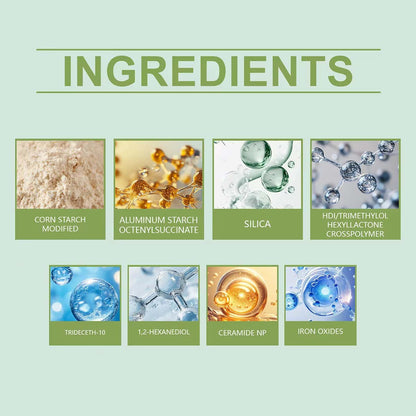 Root touch up powder mild formula raw material ingredient chart