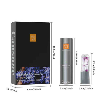 Nasal inhaler tube and outer packaging box marked with complete size dimensions