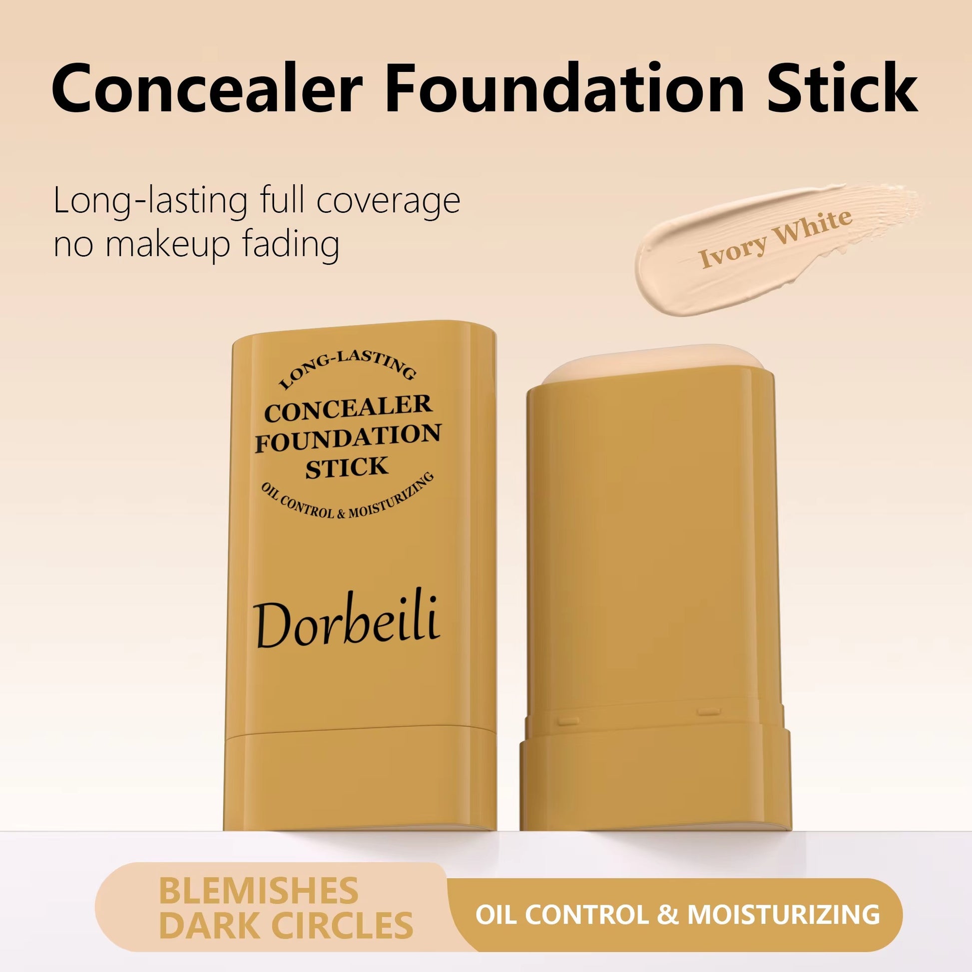Ivory white full coverage concealer stick oil control non fading