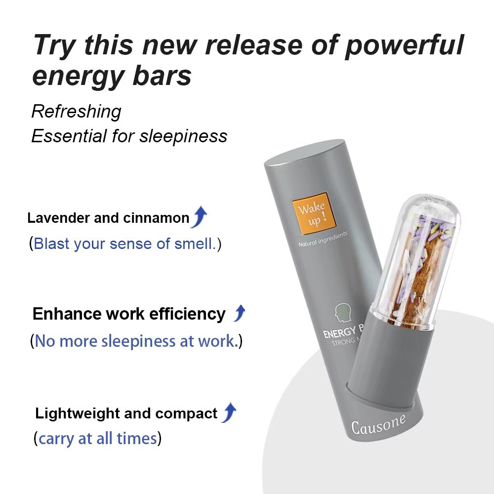 Portable compact herbal inhaler refreshes senses and improves work efficiency