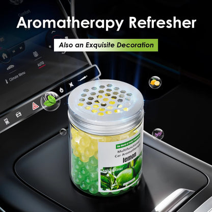 Lemon scented crystal beads aromatherapy freshener, cute car interior decor