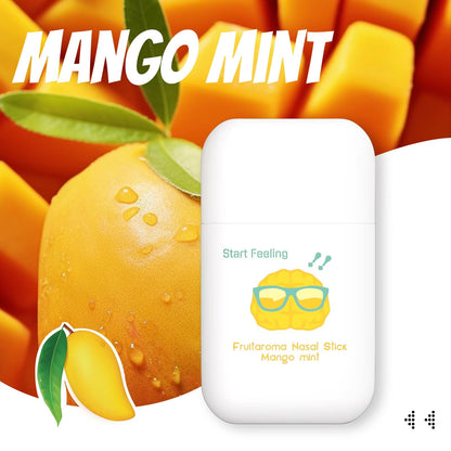 Pocket aromatherapy nasal stick with natural mango mint fruit flavor