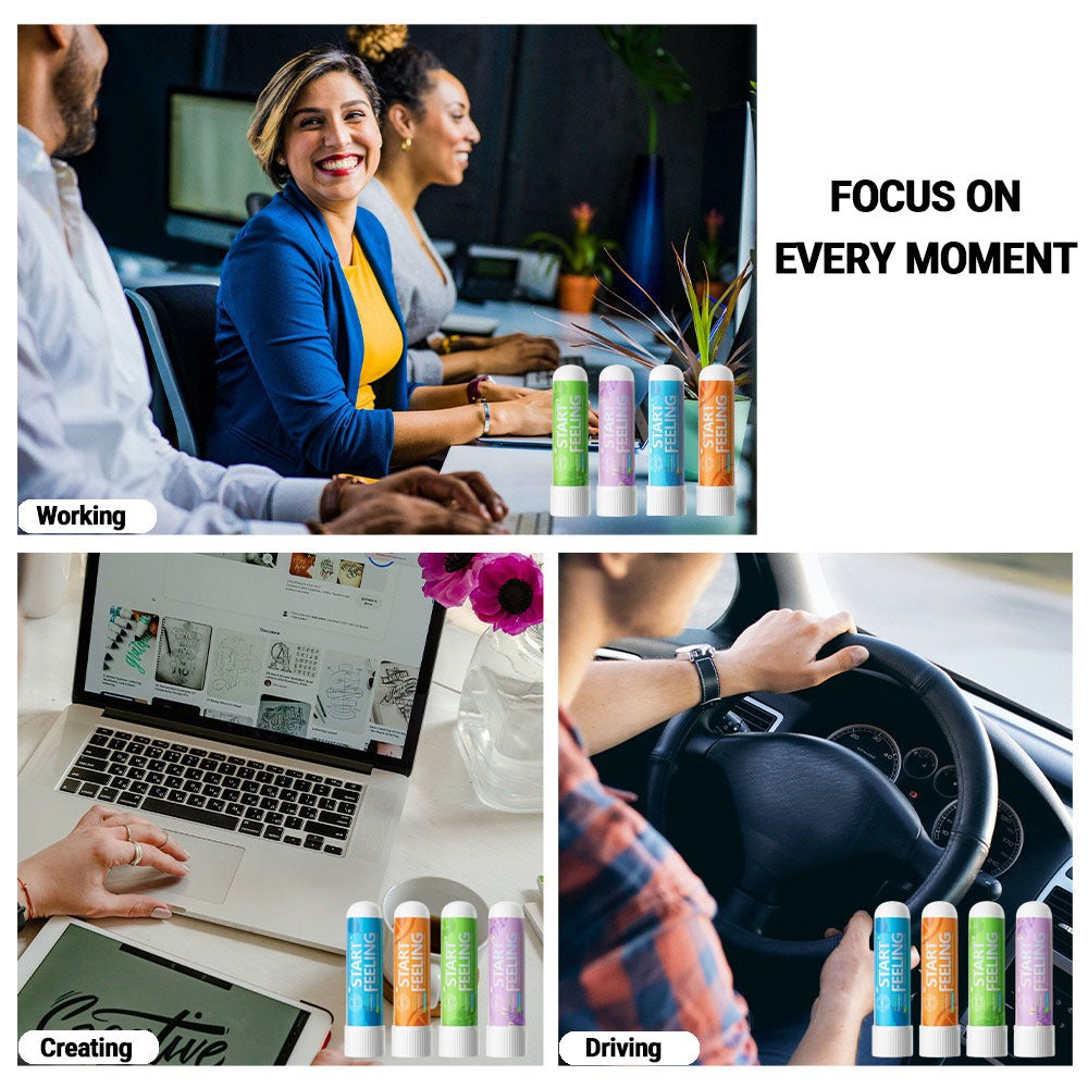 Assorted portable nasal inhalers suitable for office work, creation and driving trips