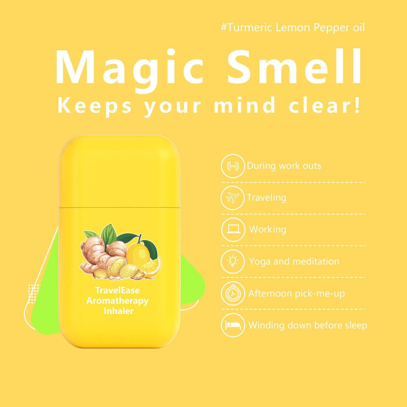 Portable aromatherapy inhaler suitable for travel, workouts, work and meditation scenarios