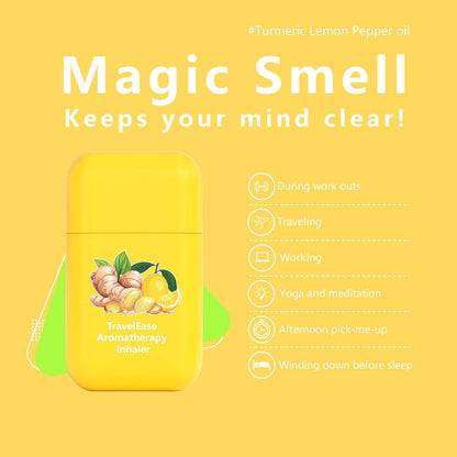 Portable aromatherapy inhaler suitable for travel, workouts, work and meditation scenarios