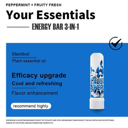 Product feature poster highlighting menthol plant essential oil cool refreshing and upgraded effects