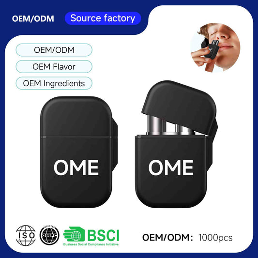 Open and closed portable dual nozzle nasal inhaler shows factory customizable flavor ingredient OEM service