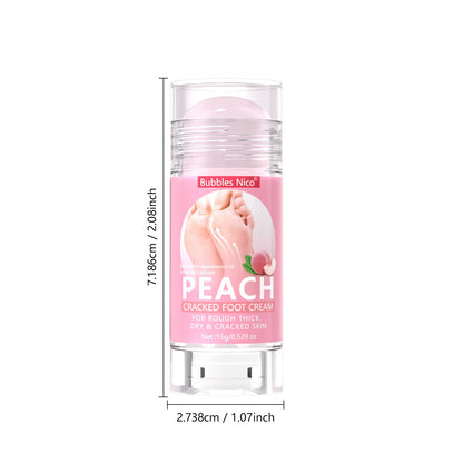 Portable foot balm stick with complete length and diameter measurements