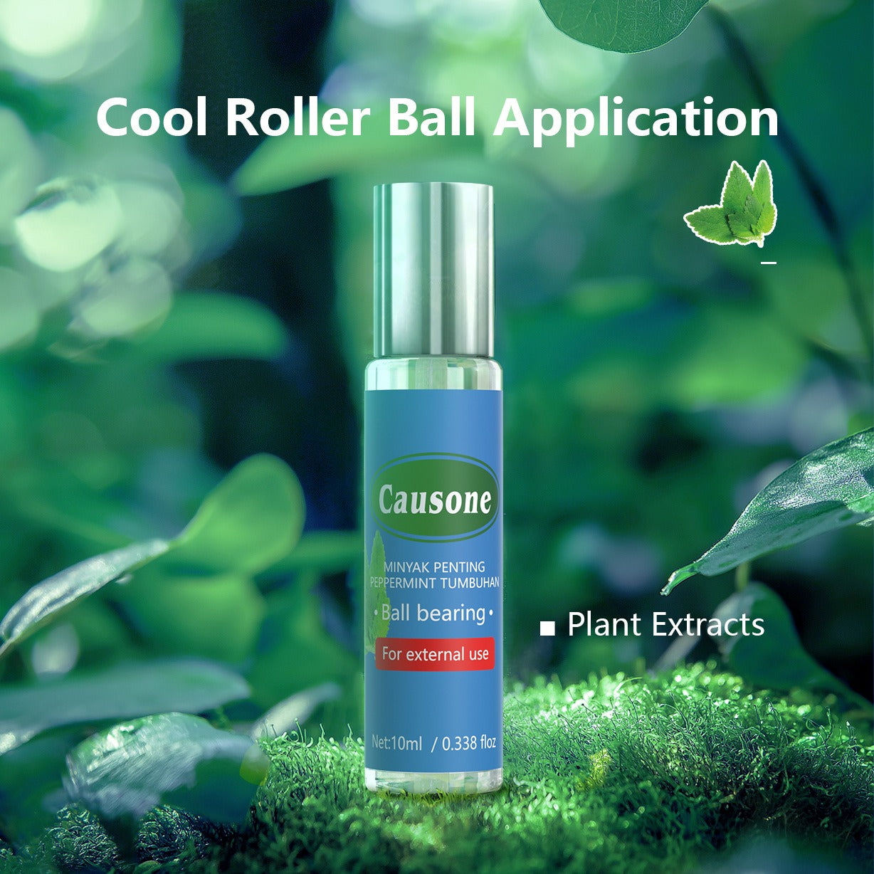 Natural plant extract peppermint roller ball essential oil for external use