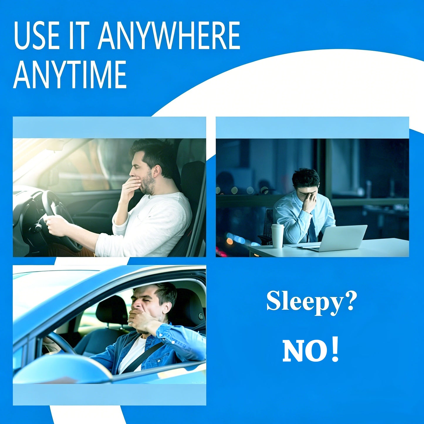 Compact mint inhaler eliminates sleepiness during driving and office work hours
