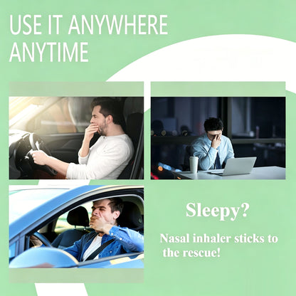 Small nasal inhaler relieves sleepiness during driving and office overtime work