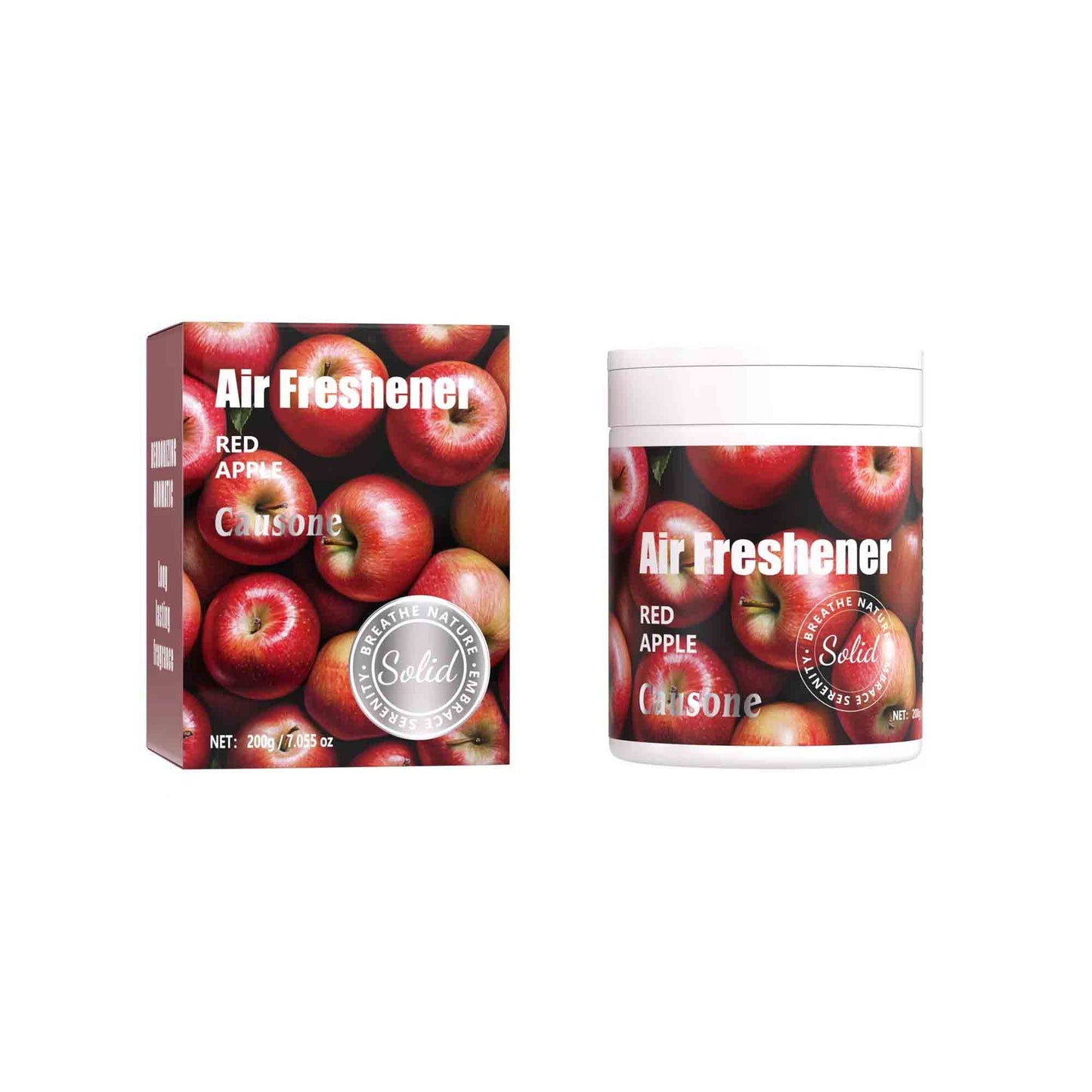 Red apple long lasting solid gel air freshener full packaging set