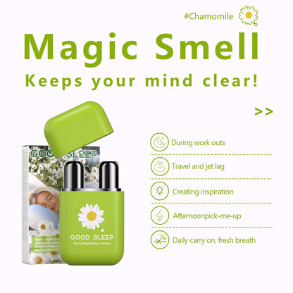 Portable chamomile inhaler fits travel workout work and daily fresh breath needs
