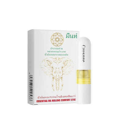 Single dual-use essential oil comfort stick paired with printed outer package