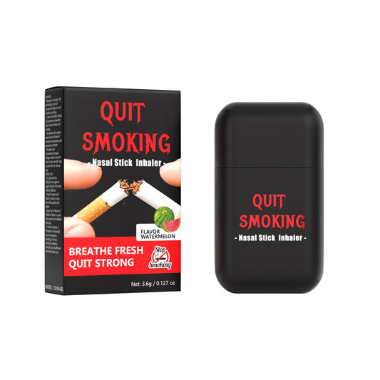 Watermelon flavor smoking cessation inhaler and original packaging box displayed together