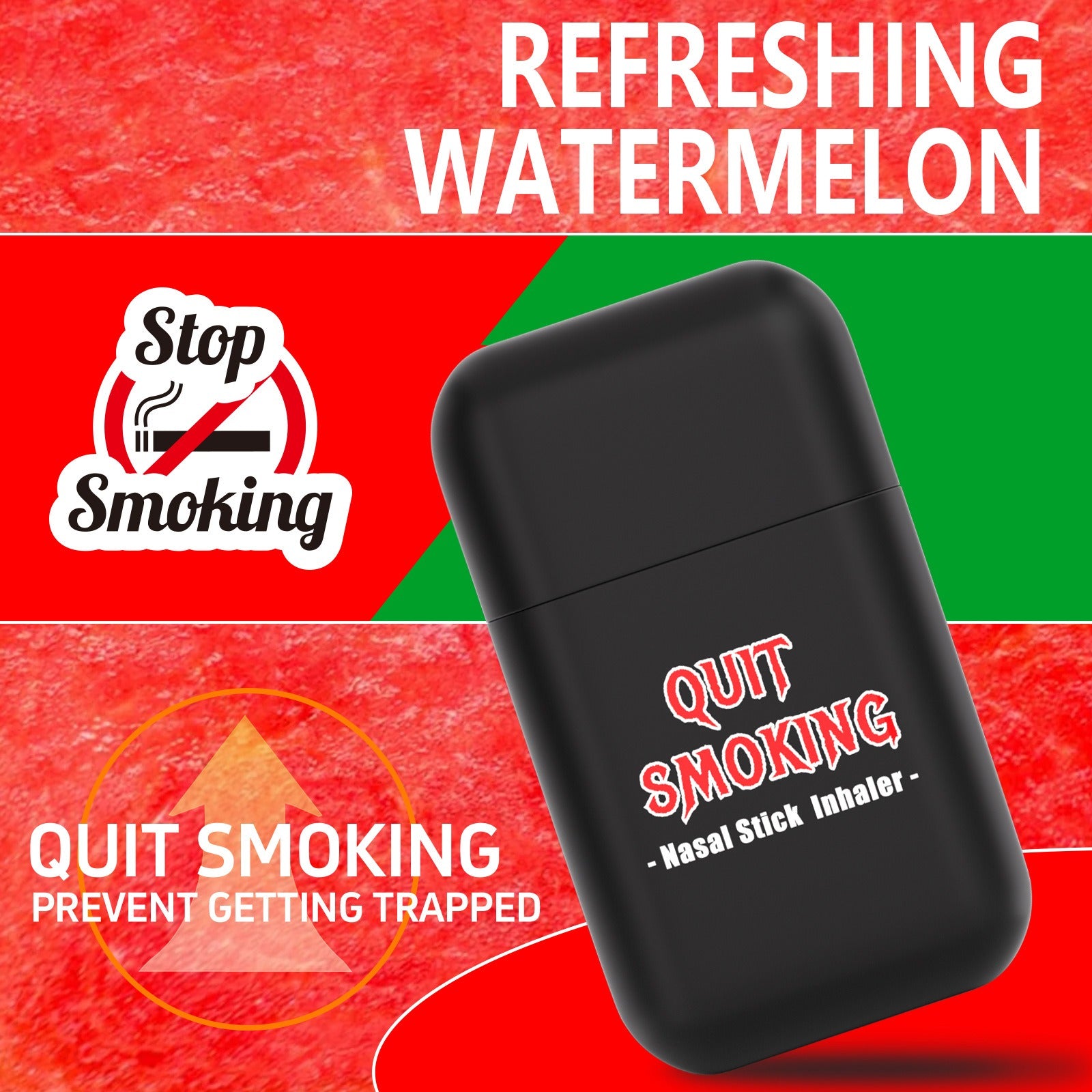 Portable inhaler designed to curb smoking cravings with fresh watermelon scent
